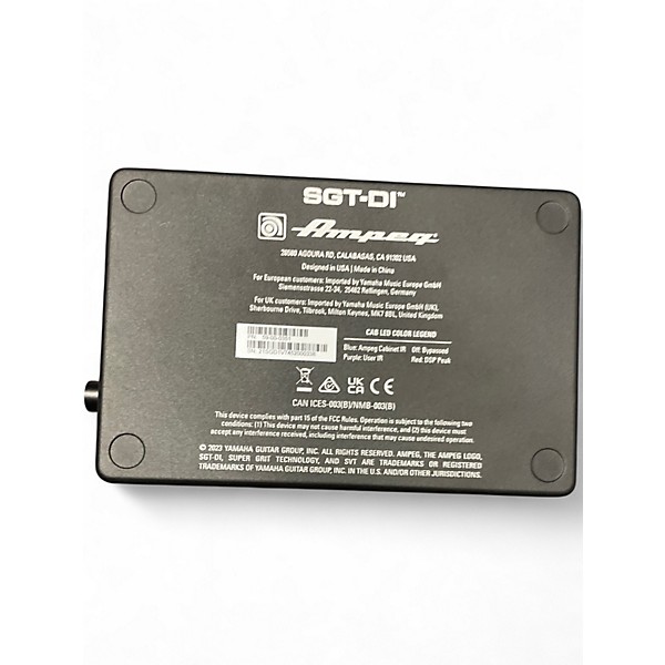 Used Ampeg SGT-DI Bass Preamp / DI Bass Effect Pedal