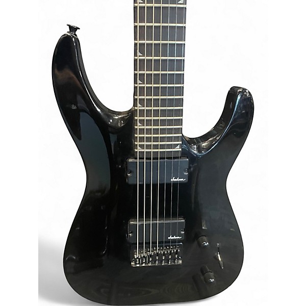 Used Jackson JS22-7 Dinky 7 String Black Solid Body Electric Guitar