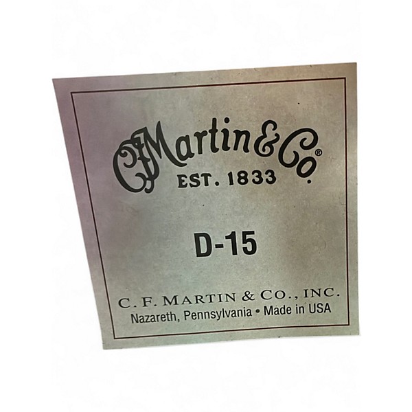Used Martin D15M Mahogany Acoustic Guitar