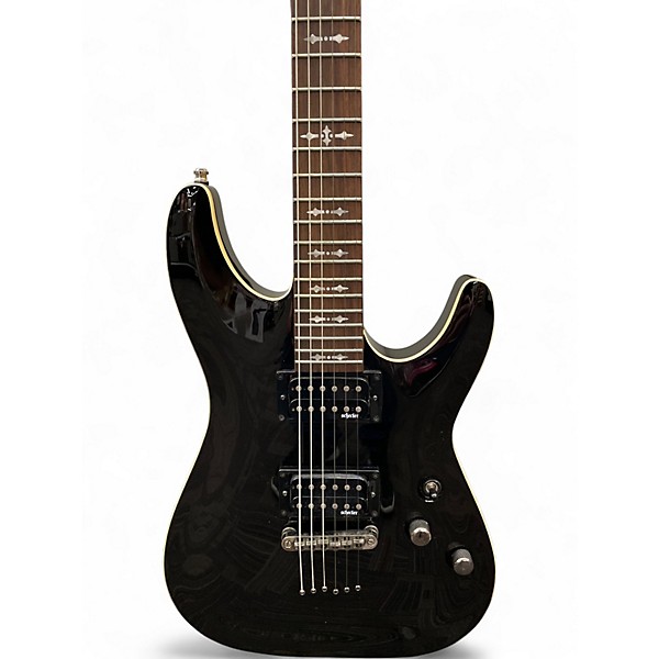 Used Schecter Guitar Research Omen 6 Black Solid Body Electric Guitar
