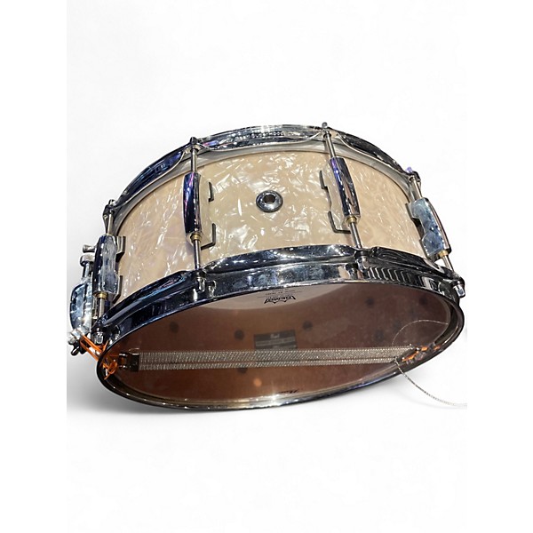 Used Pearl 14in Session Studio Select Birch/Mahogany Snare Antique Ivory Drum