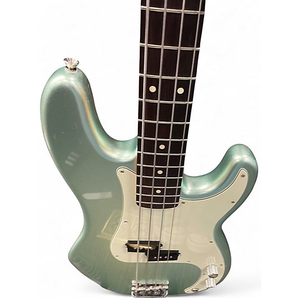 Used Fender American Professional II Precision Bass mystic surf green Electric Bass Guitar