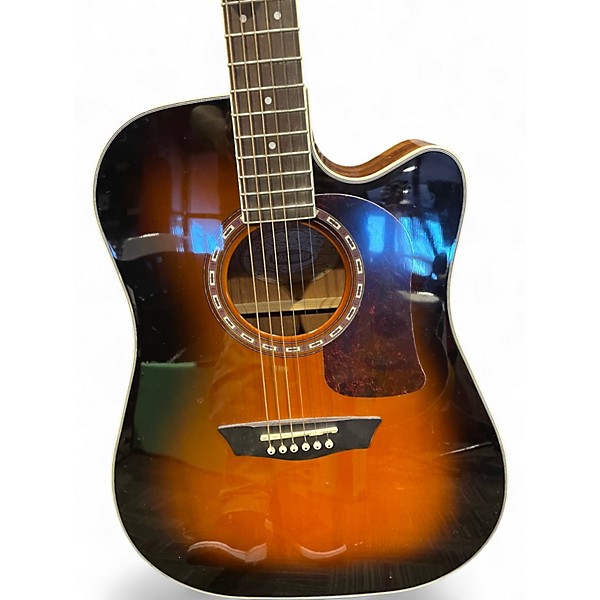 Used Washburn HD10SCE Tobacco Burst Acoustic Electric Guitar