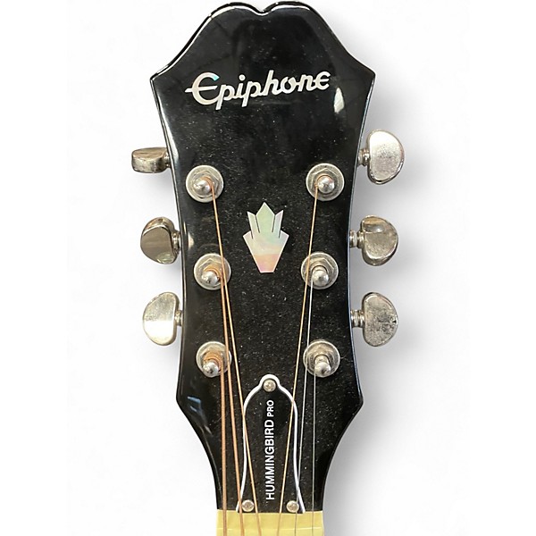 Used Epiphone Hummingbird Pro Black Acoustic Electric Guitar
