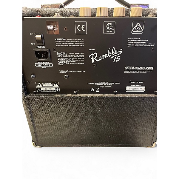 Used Fender Rumble 15 15W 1X8 Bass Combo Amp