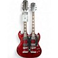Used Hameln DOUBLE NECK SG Crimson Red Trans Solid Body Electric Guitar thumbnail