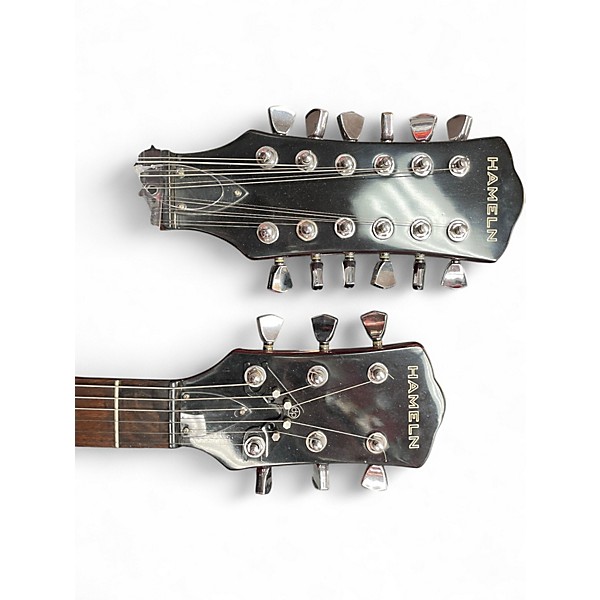 Used Hameln DOUBLE NECK SG Crimson Red Trans Solid Body Electric Guitar