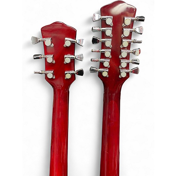 Used Hameln DOUBLE NECK SG Crimson Red Trans Solid Body Electric Guitar