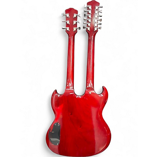 Used Hameln DOUBLE NECK SG Crimson Red Trans Solid Body Electric Guitar