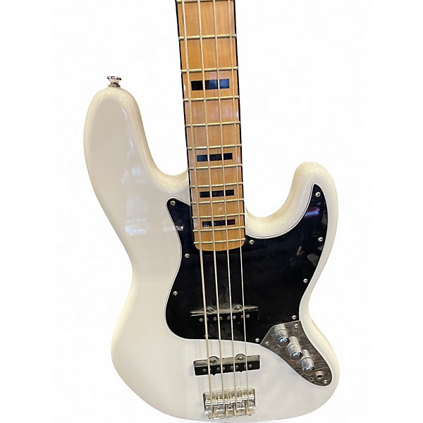 Used Squier Vintage Modified Jazz Bass '70s Olympic White Solid Body Electric Guitar