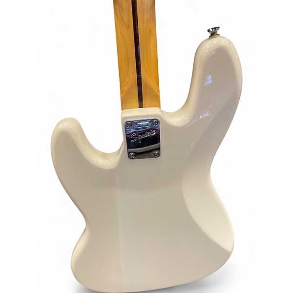 Used Squier Vintage Modified Jazz Bass '70s Olympic White Solid Body Electric Guitar