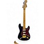 Used Starcaster by Fender Stratocaster Black Solid Body Electric Guitar thumbnail
