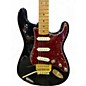 Used Starcaster by Fender Stratocaster Black Solid Body Electric Guitar