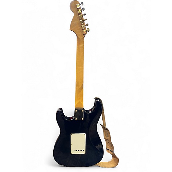 Used Starcaster by Fender Stratocaster Black Solid Body Electric Guitar