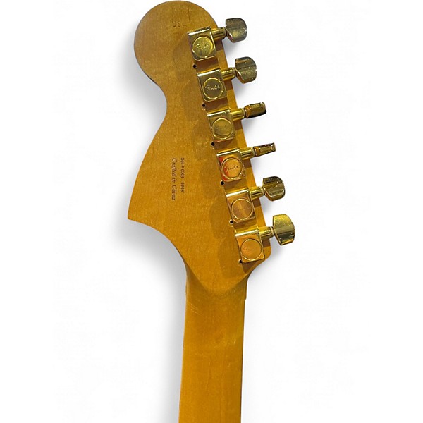 Used Starcaster by Fender Stratocaster Black Solid Body Electric Guitar