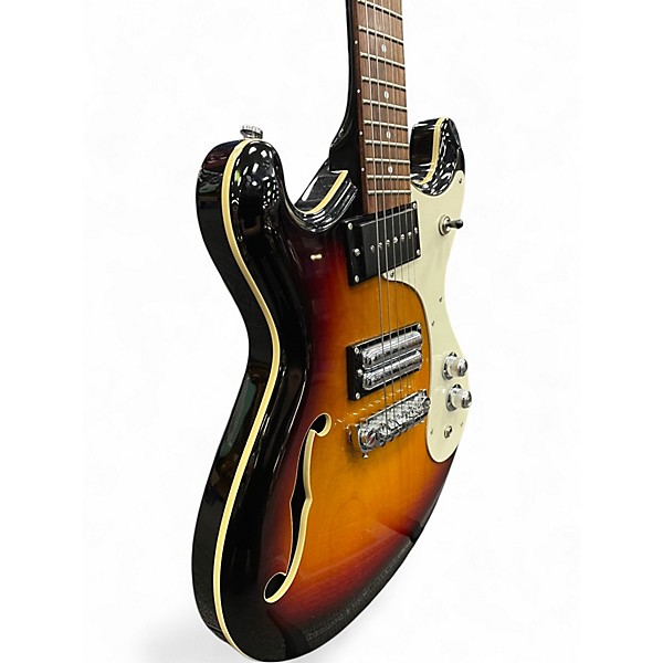 Used Danelectro 66 3 Tone Sunburst Hollow Body Electric Guitar