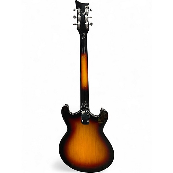 Used Danelectro 66 3 Tone Sunburst Hollow Body Electric Guitar