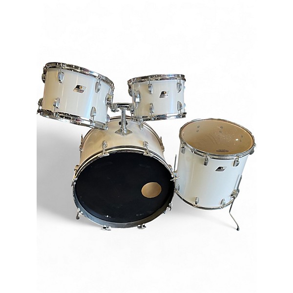 Vintage 1980s Ludwig 4 Piece Rocker Kit white Drum Kit