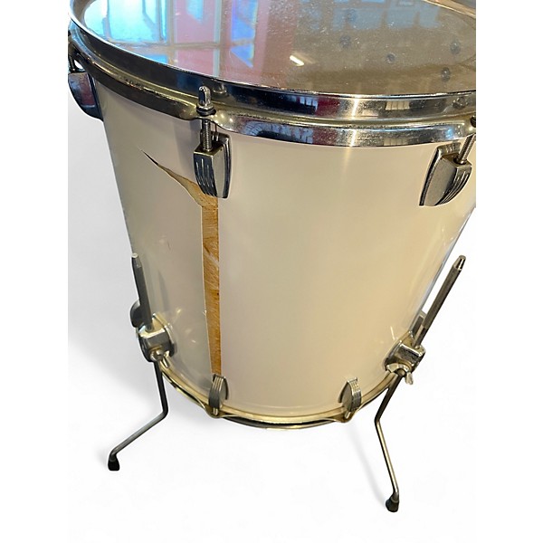 Vintage 1980s Ludwig 4 Piece Rocker Kit white Drum Kit