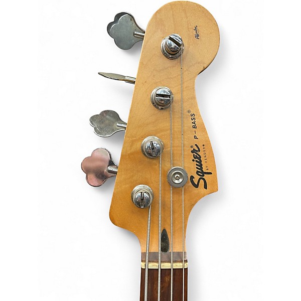 Used Squier P-BASS RED Electric Bass Guitar