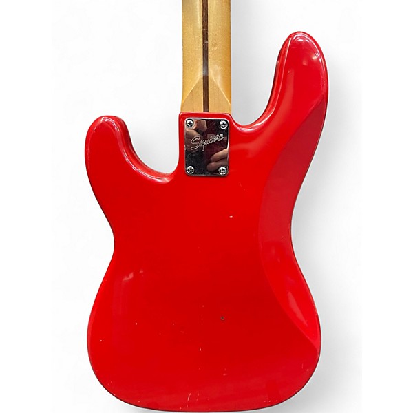 Used Squier P-BASS RED Electric Bass Guitar