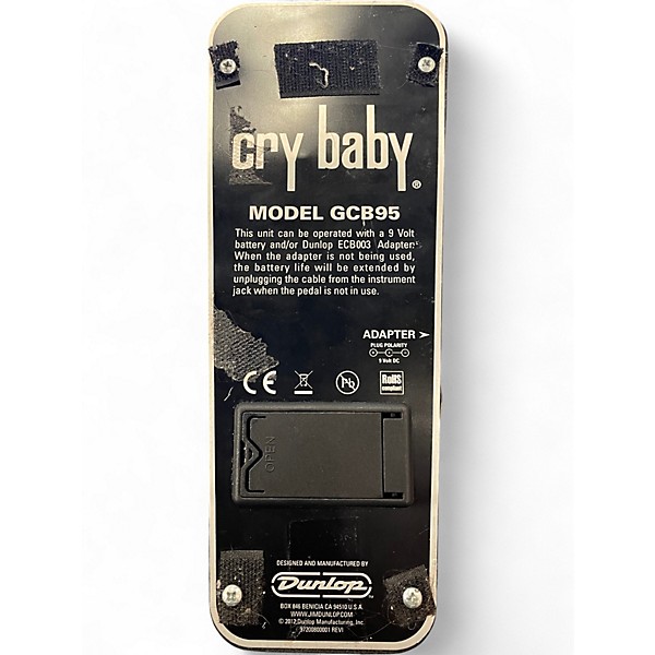 Used Dunlop GCB95 Original Crybaby Wah Effect Pedal