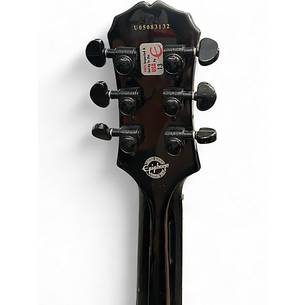 Used Epiphone Les Paul Custom Black Solid Body Electric Guitar