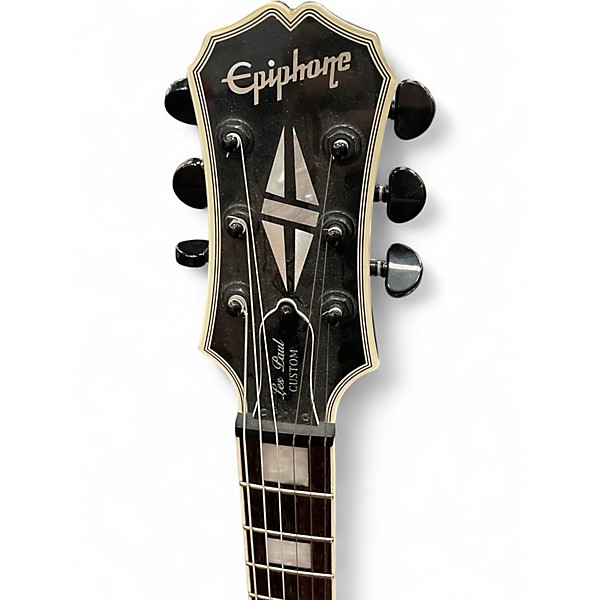 Used Epiphone Les Paul Custom Black Solid Body Electric Guitar