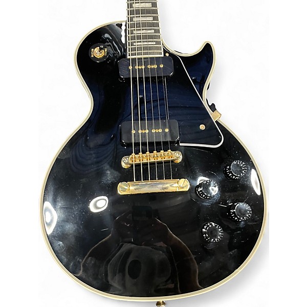 Used Epiphone LES PAUL CUSTOM P-90 Black Solid Body Electric Guitar