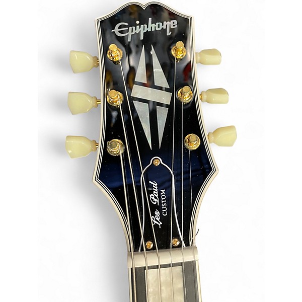 Used Epiphone LES PAUL CUSTOM P-90 Black Solid Body Electric Guitar