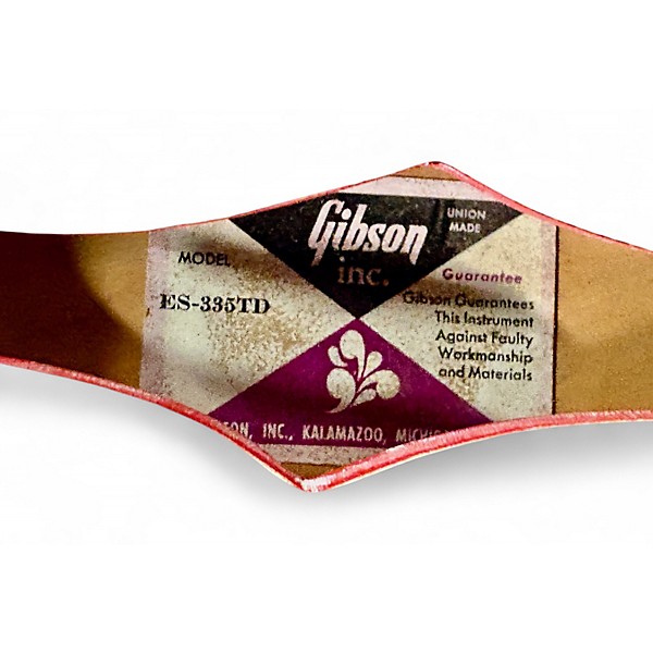 Vintage 1972 Gibson ES335TD Cherry Hollow Body Electric Guitar