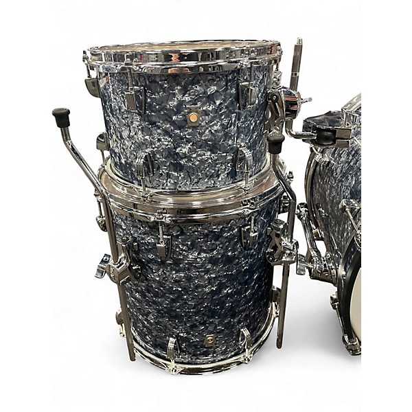Used Ludwig 3 Piece neusonic  blue steel Drum Kit