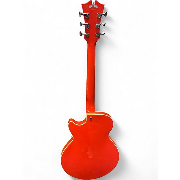 Used 2020 D'angelico DAPSSFRCSCB Candy Tangerine Hollow Body Electric Guitar
