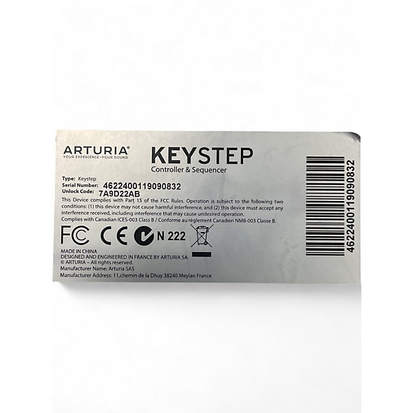 Used Arturia Keystep MIDI Controller