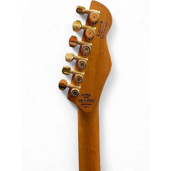 Used Chapman ML3 Pro Traditional Classic Black Metallic Solid Body Electric Guitar