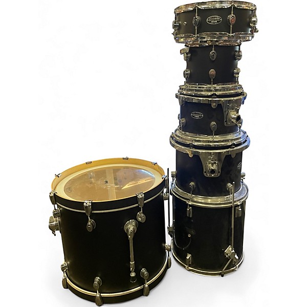 Used PDP by DW 6 Piece Fs Series Pacific Satin Black Drum Kit
