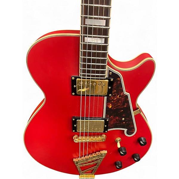 Used D'Angelico SS DELUXE MATTE RED Hollow Body Electric Guitar