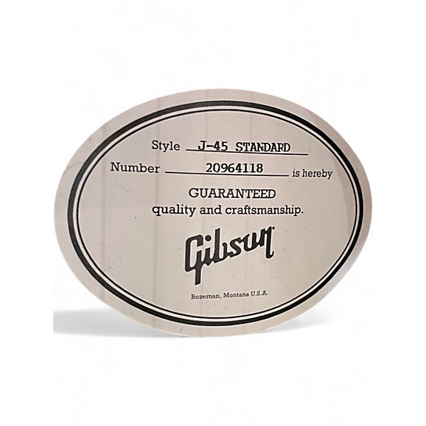 Used Gibson J45 Standard 2 Color Sunburst Acoustic Electric Guitar