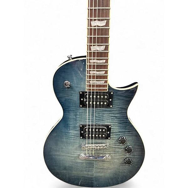 Used 2012 ESP LTD EC256FM Blue Solid Body Electric Guitar