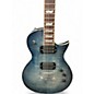 Used 2012 ESP LTD EC256FM Blue Solid Body Electric Guitar