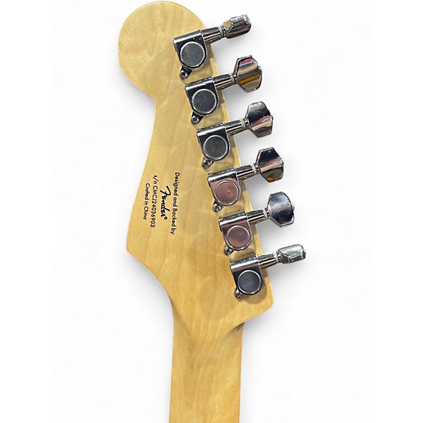 Used Squier Stratocaster Black & White Solid Body Electric Guitar