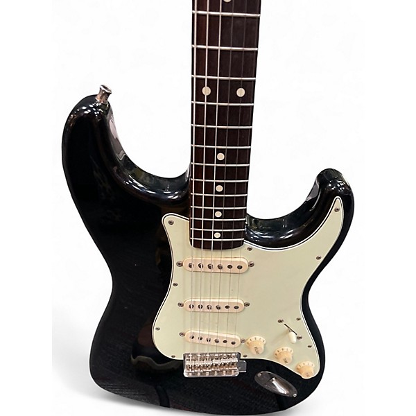 Used Fender MIJ STRATOCASTER Black Solid Body Electric Guitar