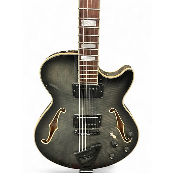 Used D'Angelico EX-SS Trans Gray Hollow Body Electric Guitar