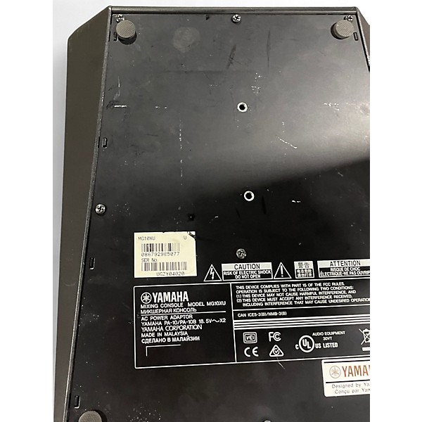 Used Yamaha MG10XU 10 Channel Mixer with Effects Unpowered Mixer