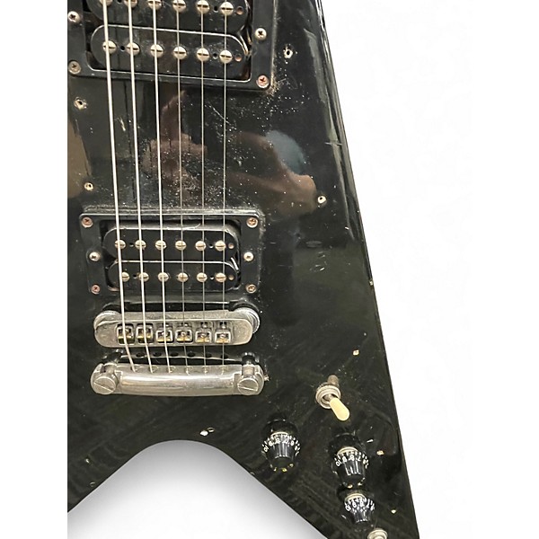 Vintage 1983 Gibson flying v Black Solid Body Electric Guitar