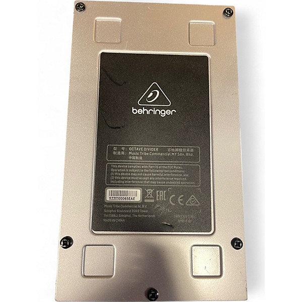 Used Behringer Octave Divider Effect Pedal