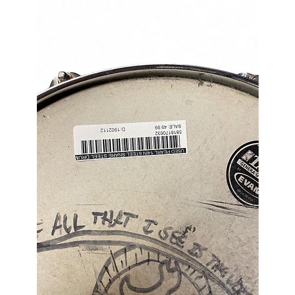 Used Pearl 14in STEEL SNARE STEEL Drum