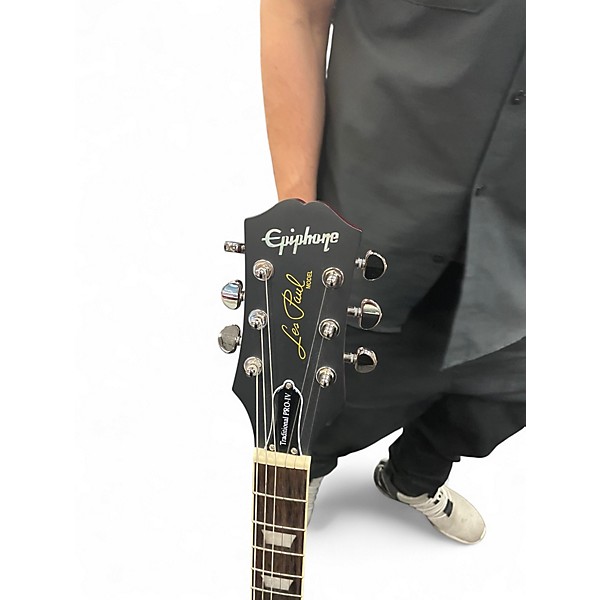 Used Epiphone Les Paul Traditional Pro IV Wine Red Solid Body Electric Guitar