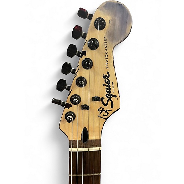 Used Squier FSR BULLET STRATOCASTER HT HSS Metallic Black Solid Body Electric Guitar