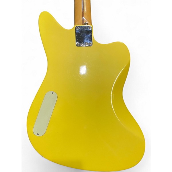 Used Fender Pawn Shop Reverse Jaguar Bass TV Yellow Electric Bass Guitar